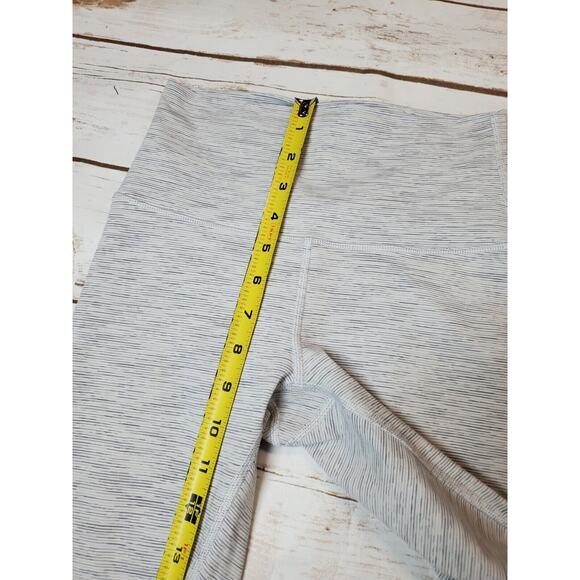 Lululemon 4 Wunder Under High Rise Crop 21” Luxtreme White Stripes LW6AXTS - Picture 7 of 12